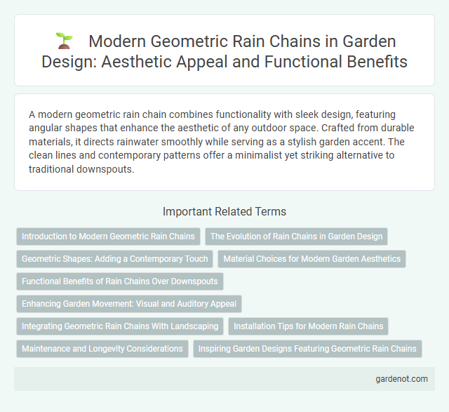 Modern Geometric Rain Chains in Garden Design: Aesthetic Appeal and Functional Benefits
