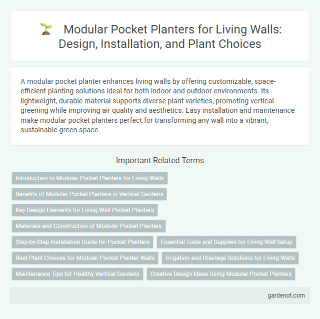 Modular Pocket Planters for Living Walls: Design, Installation, and Plant Choices