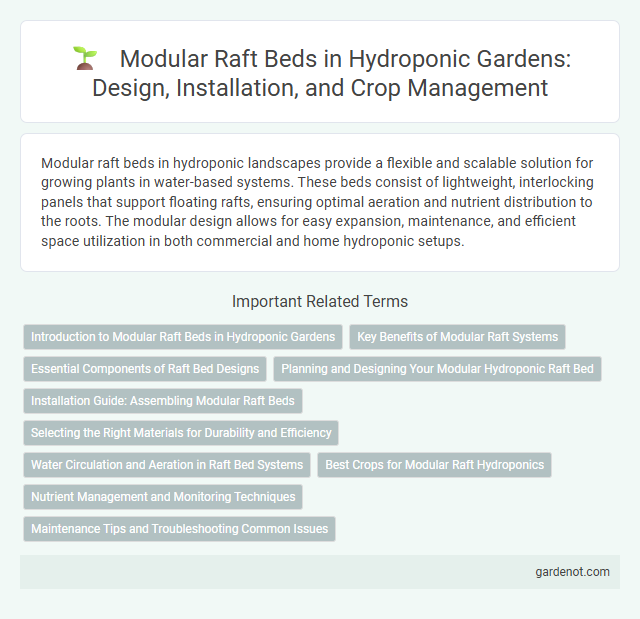 Modular Raft Beds in Hydroponic Gardens: Design, Installation, and Crop Management