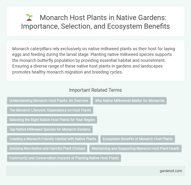 Monarch Host Plants in Native Gardens: Importance, Selection, and Ecosystem Benefits