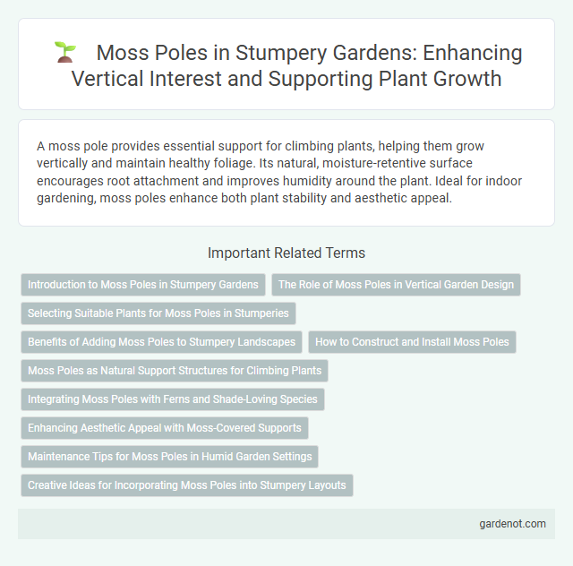 Moss Poles in Stumpery Gardens: Enhancing Vertical Interest and Supporting Plant Growth