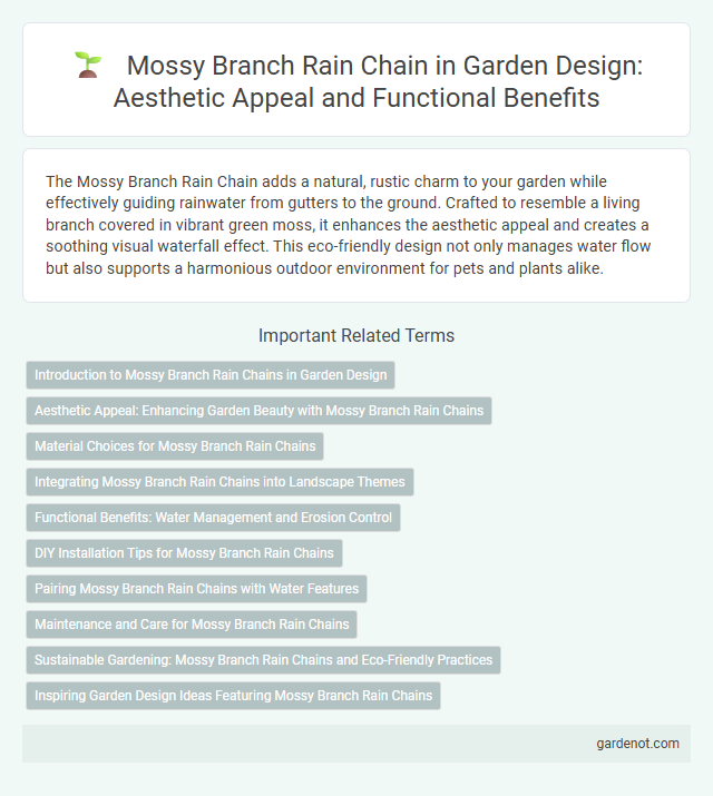 Mossy Branch Rain Chain in Garden Design: Aesthetic Appeal and Functional Benefits
