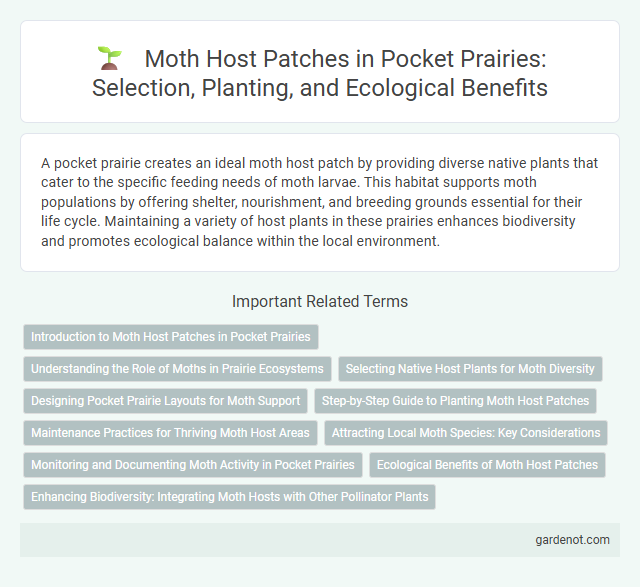 Moth Host Patches in Pocket Prairies: Selection, Planting, and Ecological Benefits