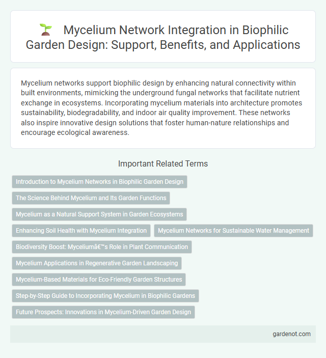 Mycelium Network Integration in Biophilic Garden Design: Support, Benefits, and Applications