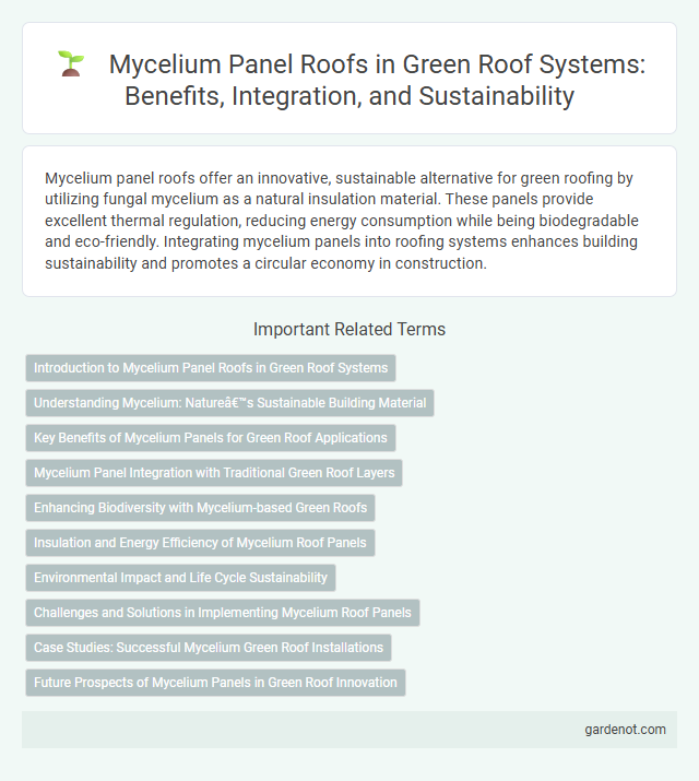 Mycelium Panel Roofs in Green Roof Systems: Benefits, Integration, and Sustainability