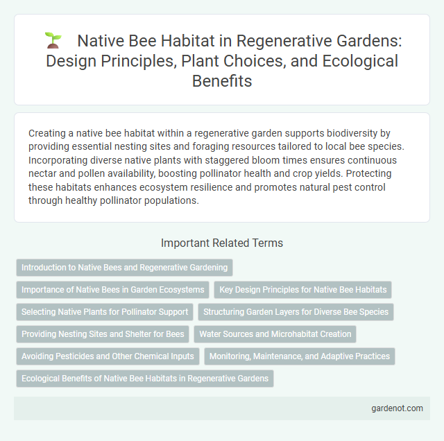 Native Bee Habitat in Regenerative Gardens: Design Principles, Plant Choices, and Ecological Benefits