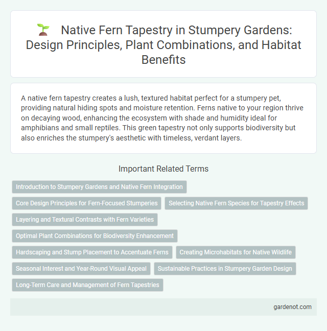 Native Fern Tapestry in Stumpery Gardens: Design Principles, Plant Combinations, and Habitat Benefits