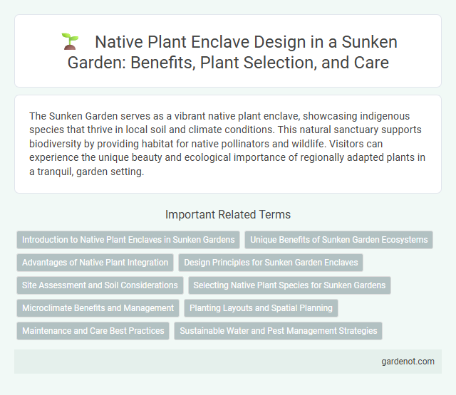 Native Plant Enclave Design in a Sunken Garden: Benefits, Plant Selection, and Care