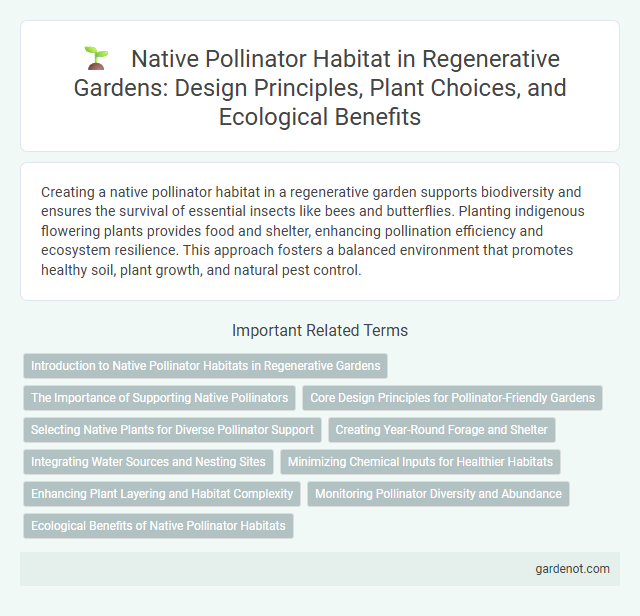 Native Pollinator Habitat in Regenerative Gardens: Design Principles, Plant Choices, and Ecological Benefits