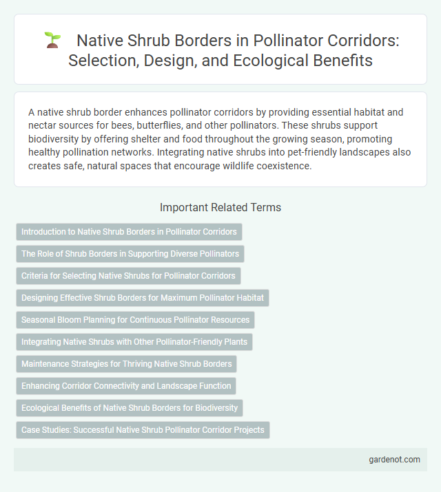 Native Shrub Borders in Pollinator Corridors: Selection, Design, and Ecological Benefits