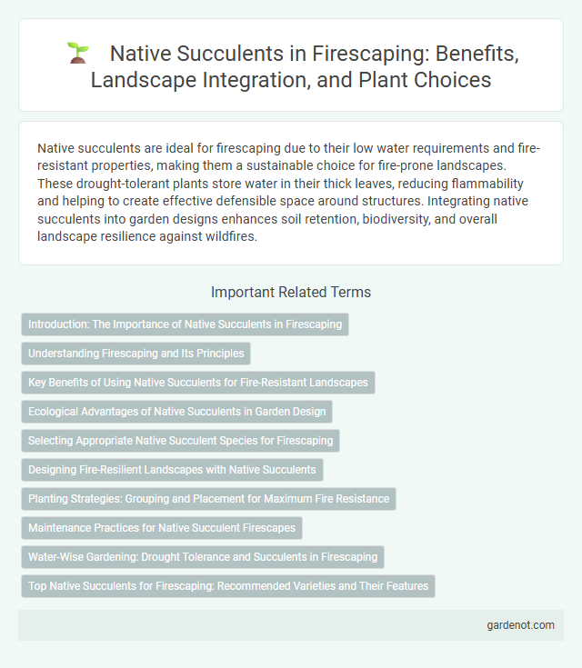 Native Succulents in Firescaping: Benefits, Landscape Integration, and Plant Choices