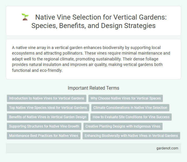 Native Vine Selection for Vertical Gardens: Species, Benefits, and Design Strategies