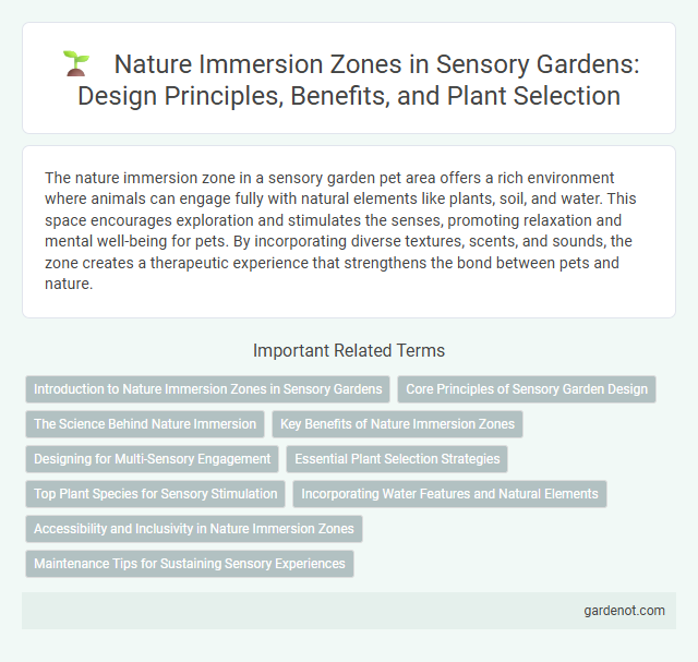 Nature Immersion Zones in Sensory Gardens: Design Principles, Benefits, and Plant Selection