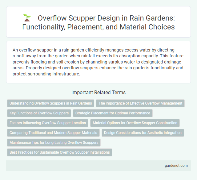 Overflow Scupper Design in Rain Gardens: Functionality, Placement, and Material Choices