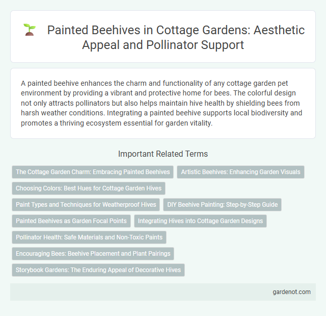 Painted Beehives in Cottage Gardens: Aesthetic Appeal and Pollinator Support