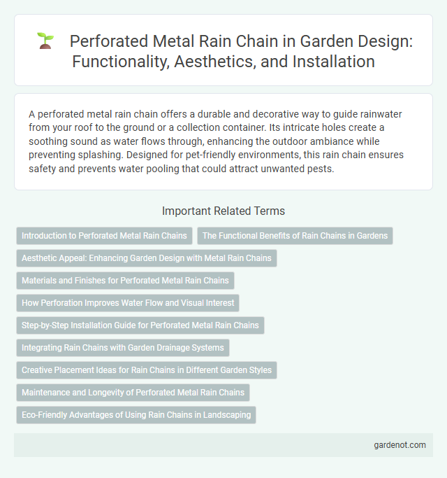 Perforated Metal Rain Chain in Garden Design: Functionality, Aesthetics, and Installation