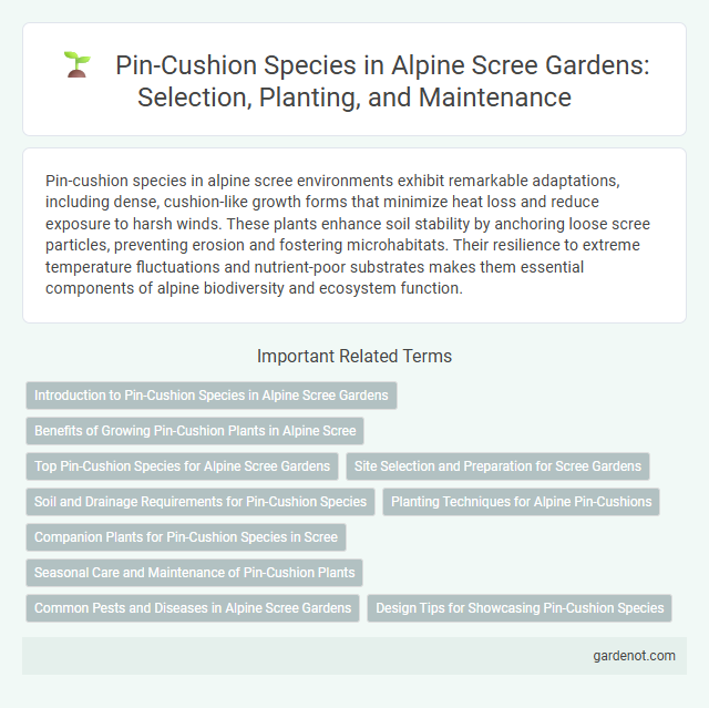 Pin-Cushion Species in Alpine Scree Gardens: Selection, Planting, and Maintenance