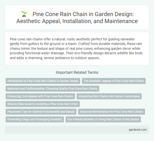 Pine Cone Rain Chain in Garden Design: Aesthetic Appeal, Installation, and Maintenance