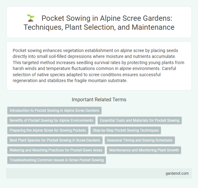 Pocket Sowing in Alpine Scree Gardens: Techniques, Plant Selection, and Maintenance