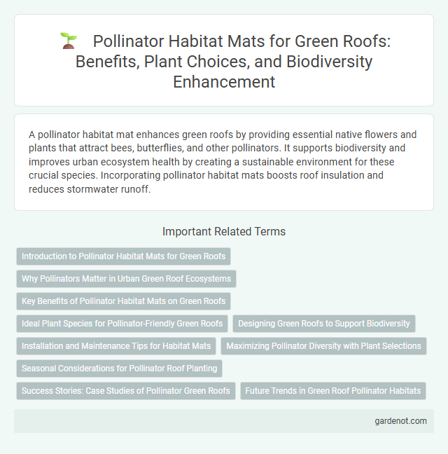 Pollinator Habitat Mats for Green Roofs: Benefits, Plant Choices, and Biodiversity Enhancement