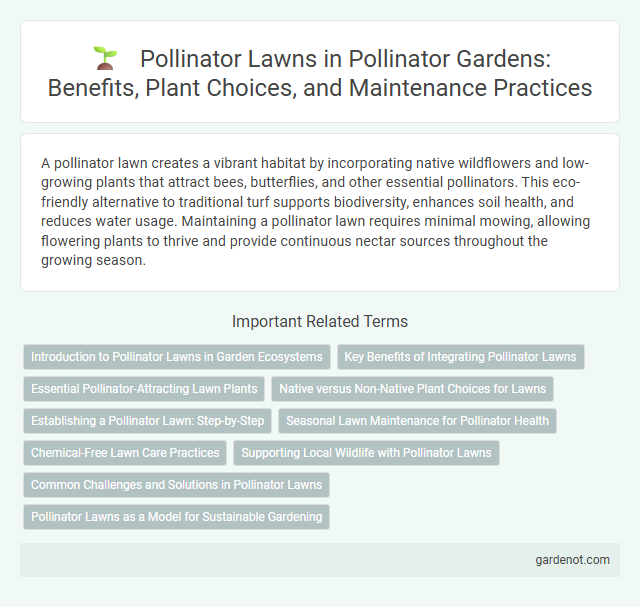 Pollinator Lawns in Pollinator Gardens: Benefits, Plant Choices, and Maintenance Practices