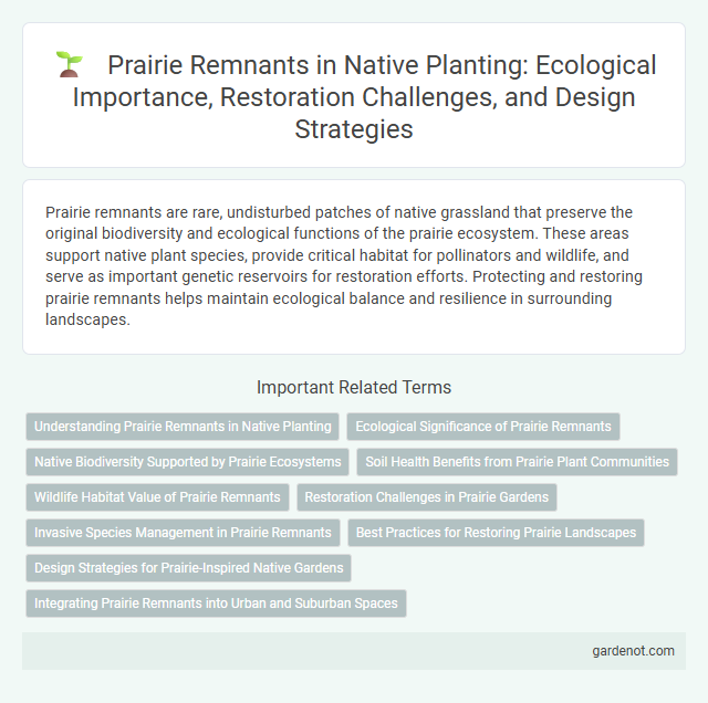 Prairie Remnants in Native Planting: Ecological Importance, Restoration Challenges, and Design Strategies