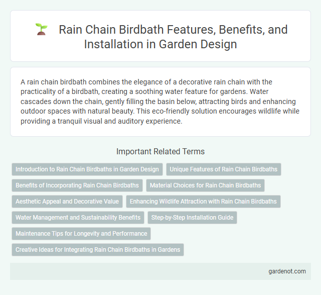 Rain Chain Birdbath Features, Benefits, and Installation in Garden Design
