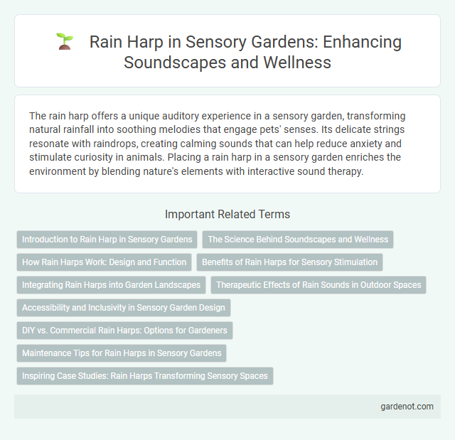 Rain Harp in Sensory Gardens: Enhancing Soundscapes and Wellness
