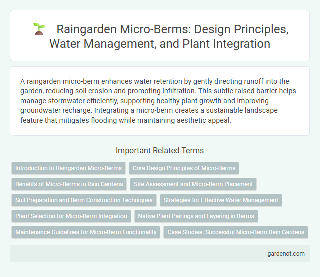 Raingarden Micro-Berms: Design Principles, Water Management, and Plant Integration
