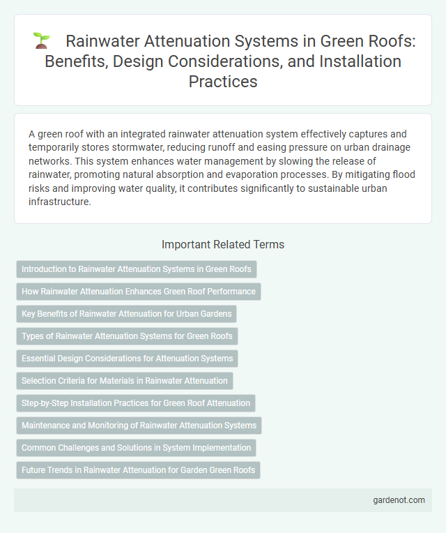 Rainwater Attenuation Systems in Green Roofs: Benefits, Design Considerations, and Installation Practices