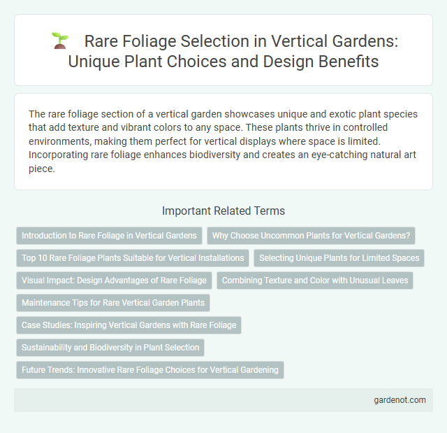 Rare Foliage Selection in Vertical Gardens: Unique Plant Choices and Design Benefits