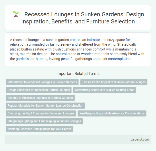 Recessed Lounges in Sunken Gardens: Design Inspiration, Benefits, and Furniture Selection