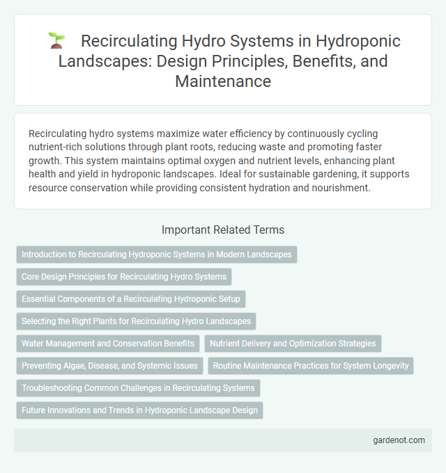 Recirculating Hydro Systems in Hydroponic Landscapes: Design Principles, Benefits, and Maintenance