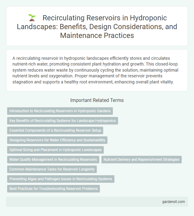 Recirculating Reservoirs in Hydroponic Landscapes: Benefits, Design Considerations, and Maintenance Practices