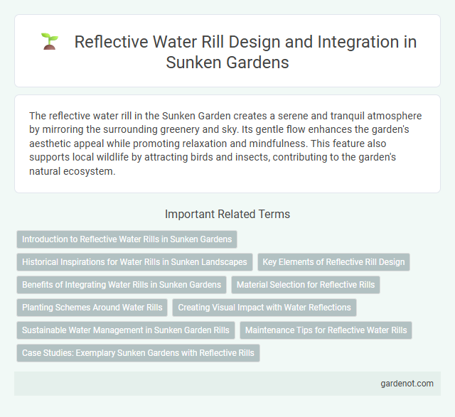 Reflective Water Rill Design and Integration in Sunken Gardens