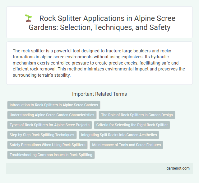 Rock Splitter Applications in Alpine Scree Gardens: Selection, Techniques, and Safety