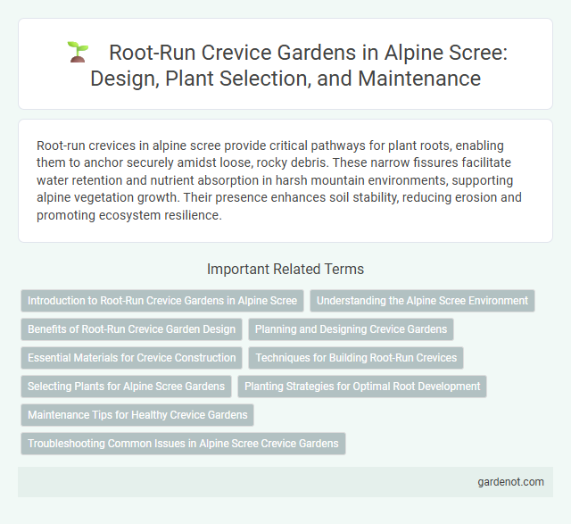 Root-Run Crevice Gardens in Alpine Scree: Design, Plant Selection, and Maintenance