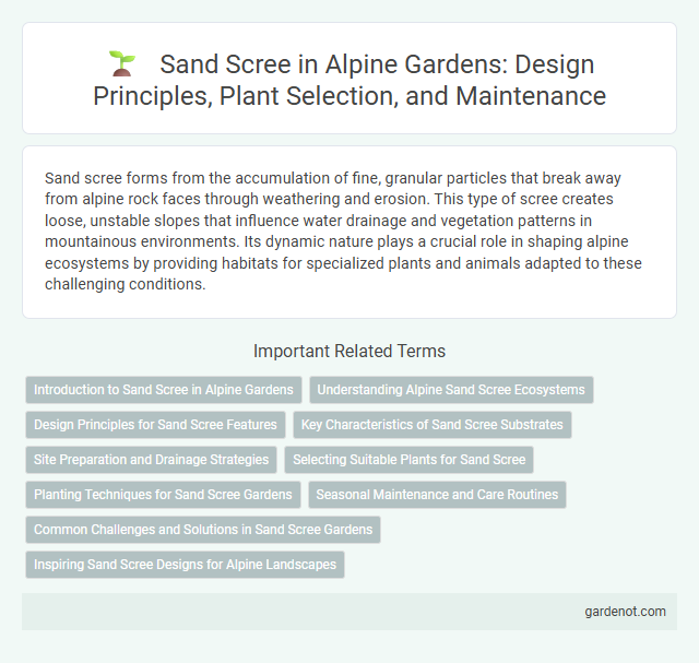 Sand Scree in Alpine Gardens: Design Principles, Plant Selection, and Maintenance