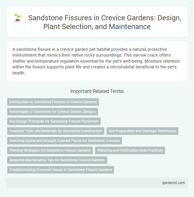 Sandstone Fissures in Crevice Gardens: Design, Plant Selection, and Maintenance