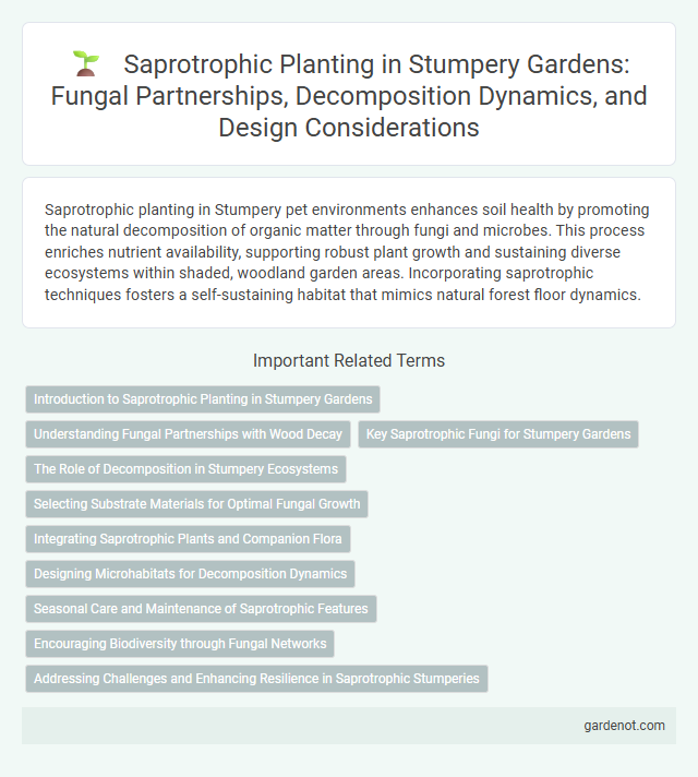 Saprotrophic Planting in Stumpery Gardens: Fungal Partnerships, Decomposition Dynamics, and Design Considerations
