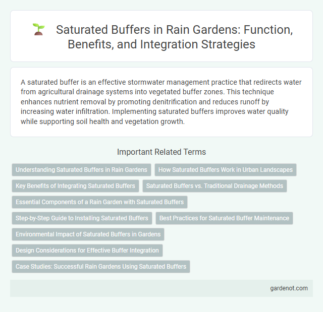 Saturated Buffers in Rain Gardens: Function, Benefits, and Integration Strategies
