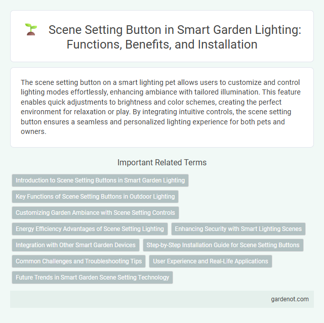 Scene Setting Button in Smart Garden Lighting: Functions, Benefits, and Installation