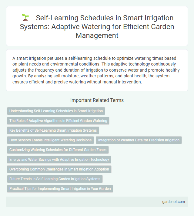 Self-Learning Schedules in Smart Irrigation Systems: Adaptive Watering for Efficient Garden Management