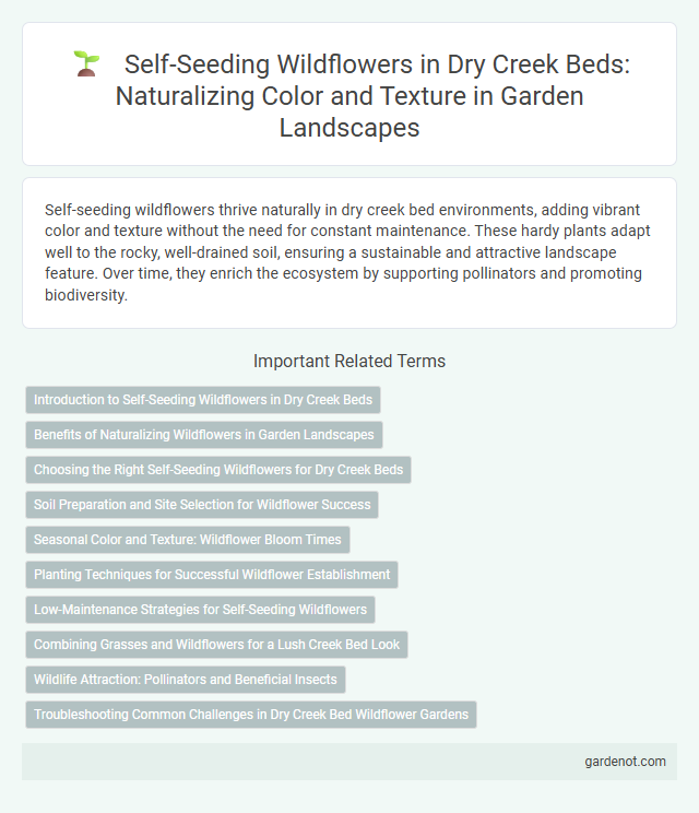 Self-Seeding Wildflowers in Dry Creek Beds: Naturalizing Color and Texture in Garden Landscapes