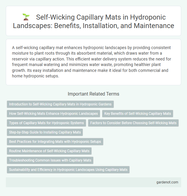 Self-Wicking Capillary Mats in Hydroponic Landscapes: Benefits, Installation, and Maintenance