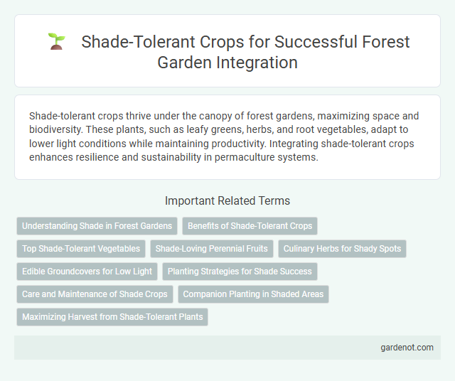 Shade-Tolerant Crops for Successful Forest Garden Integration