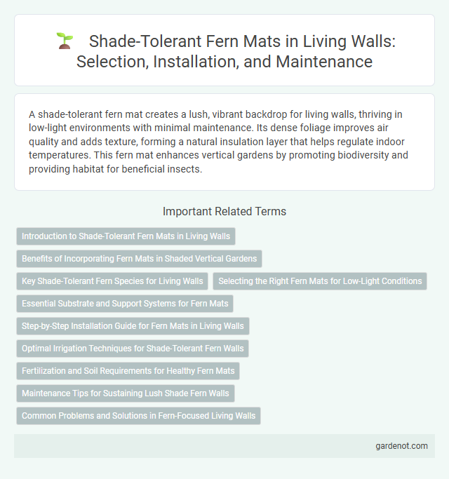 Shade-Tolerant Fern Mats in Living Walls: Selection, Installation, and Maintenance