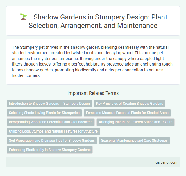 Shadow Gardens in Stumpery Design: Plant Selection, Arrangement, and Maintenance