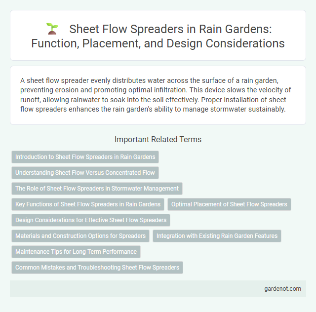 Sheet Flow Spreaders in Rain Gardens: Function, Placement, and Design Considerations