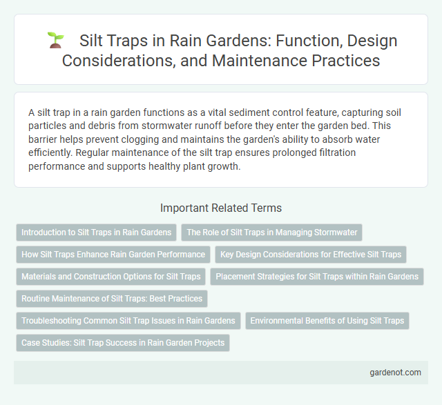 Silt Traps in Rain Gardens: Function, Design Considerations, and Maintenance Practices